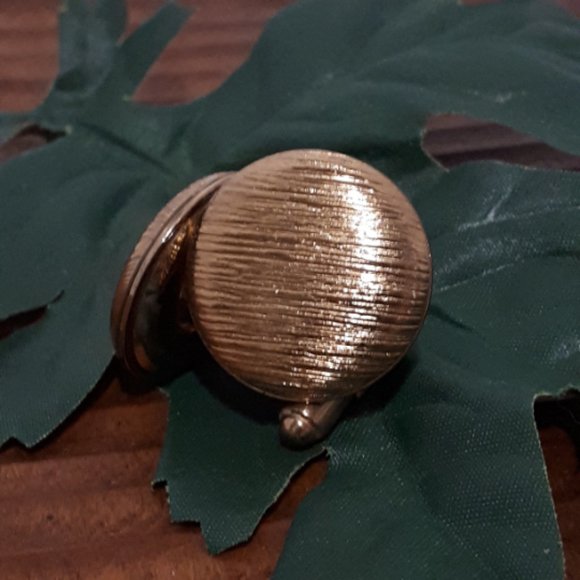 Vintage Evans Cufflinks Gold Tone Brushed - Picture 4 of 5